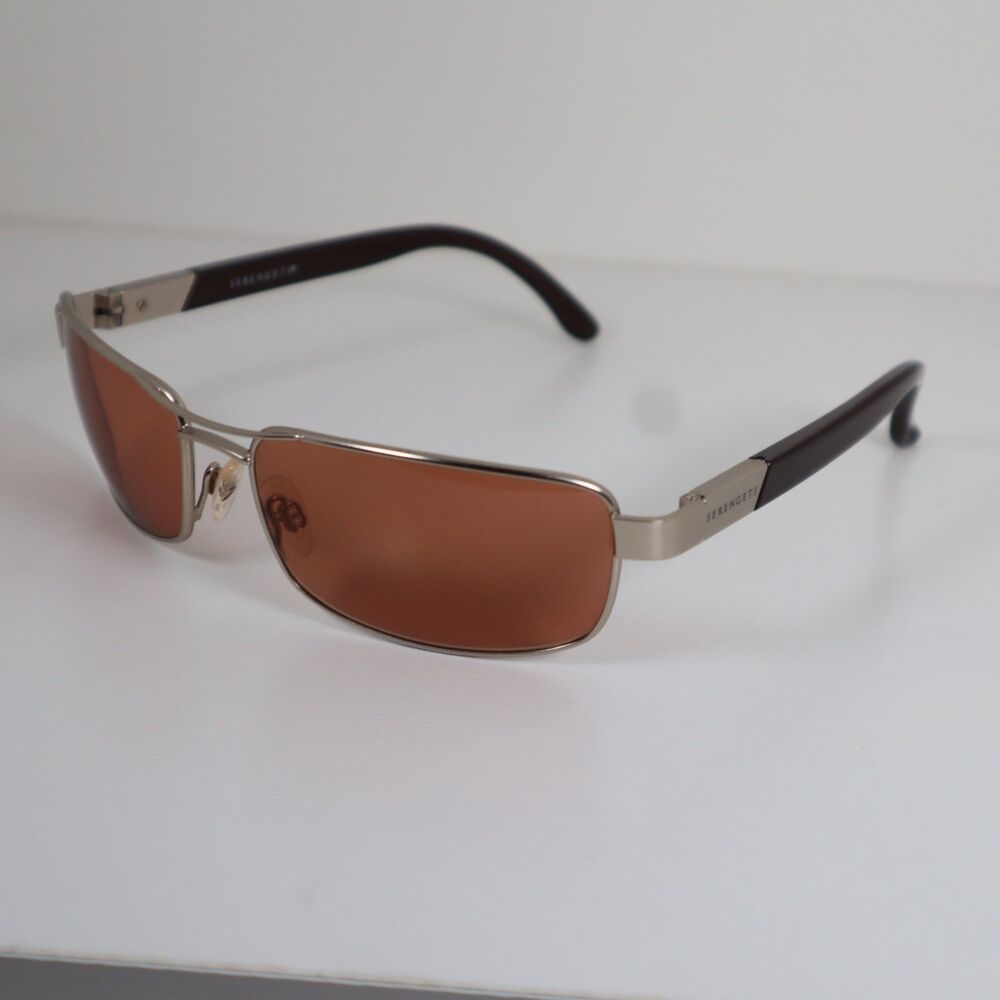 Serengeti Paolo 7042 Square Bronze Metal Brown Sunglasses